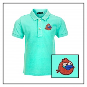 Embroidery On Kids Polo T Shirt 1 Side