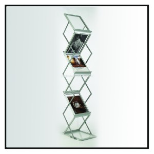 Brochure Holder Stand – Clear Acrylic - Zig Zag A4