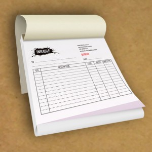 Delivery Note / Invoice  A5 1 Color Printing  1+1 Copy 