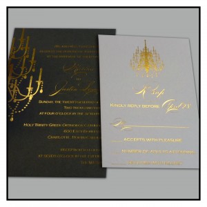 Premium Invitation : 4 color Gold Foil
