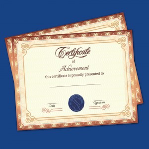 Premium Certificate 4 Colour Embosed